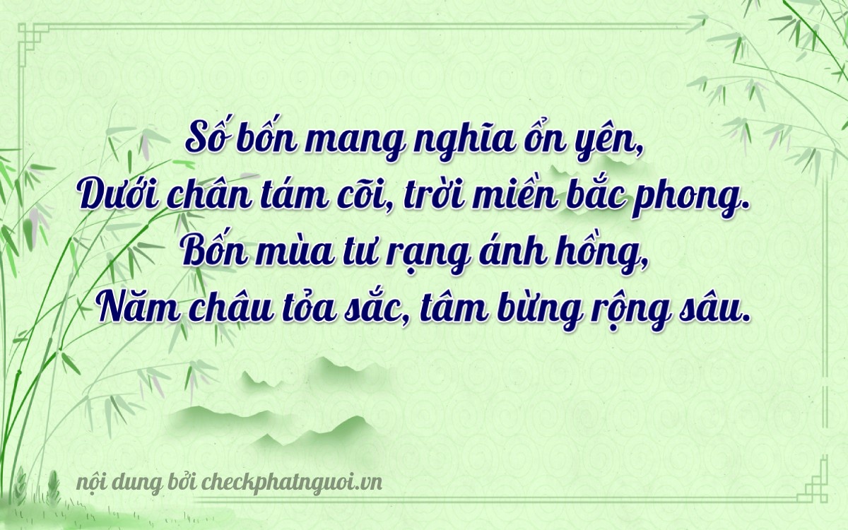 Bài thơ ý nghĩa cho <b>biển số 81A-40845</b> tại website checkphatnguoi.vn