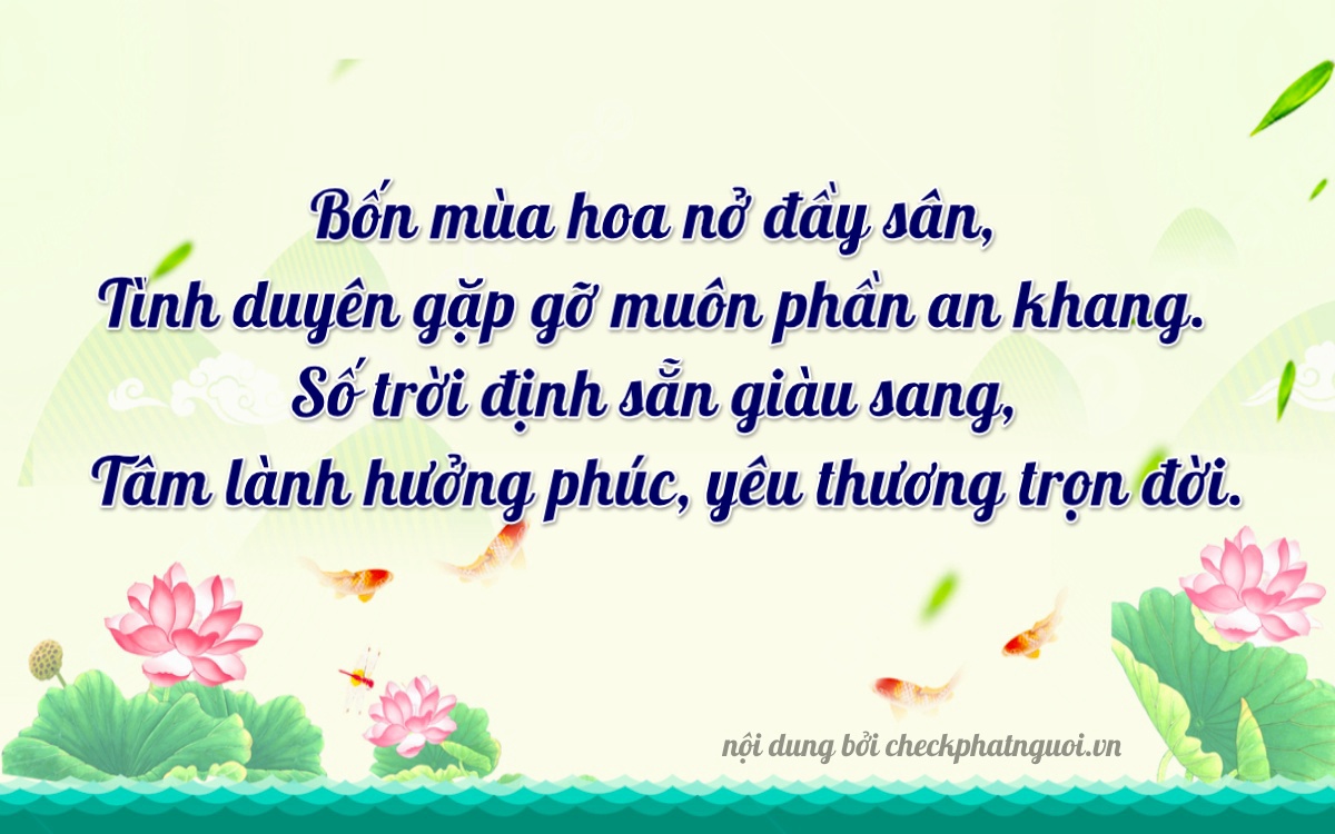 Bài thơ ý nghĩa cho <b>biển số 81A-42048</b> tại website checkphatnguoi.vn