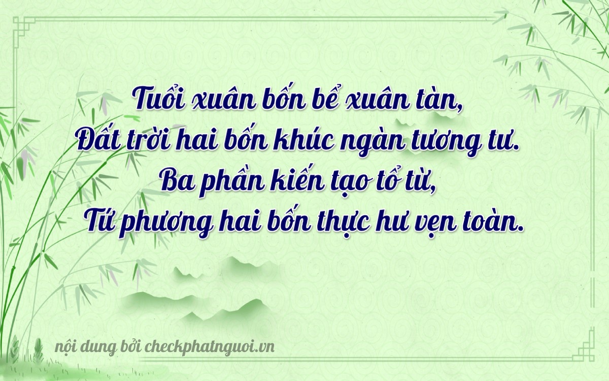 Bài thơ ý nghĩa cho <b>biển số 81A-42324</b> tại website checkphatnguoi.vn