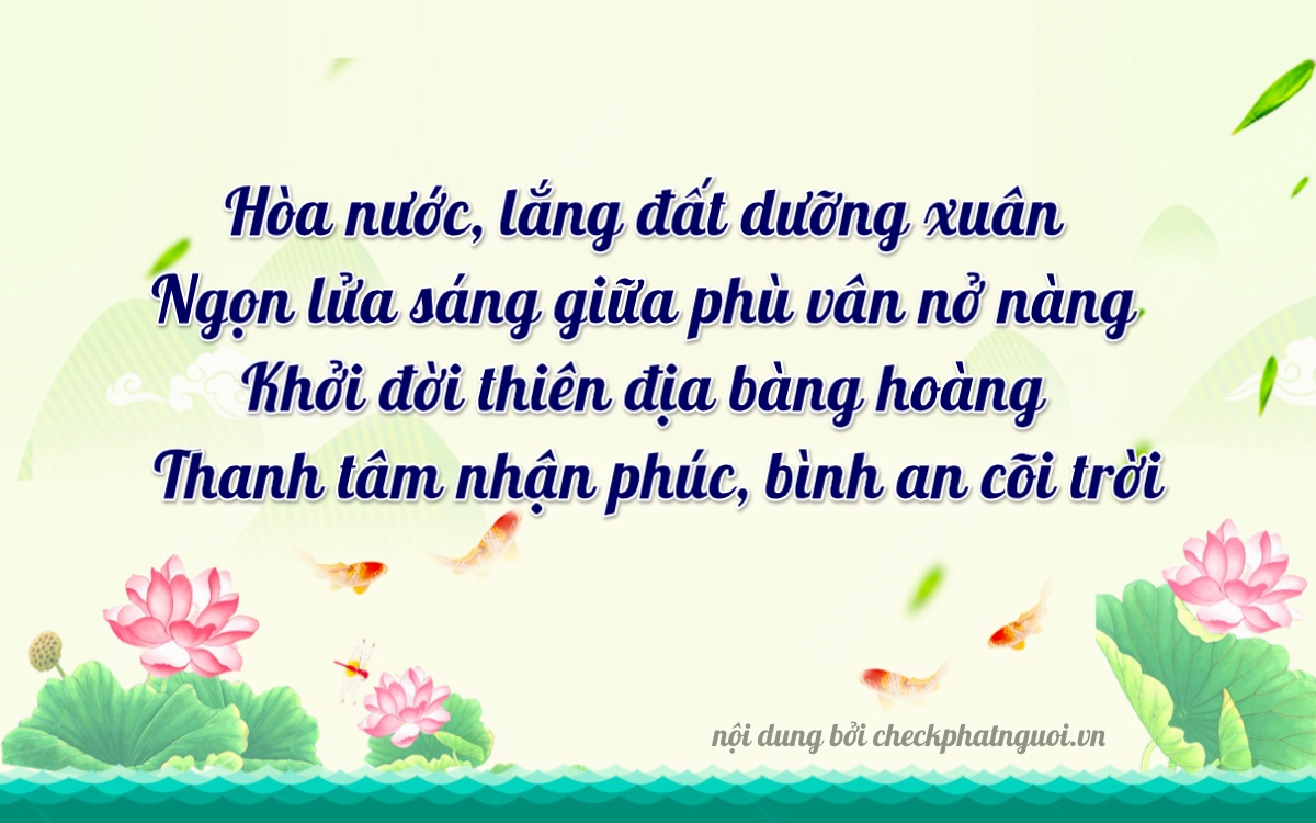 Bài thơ ý nghĩa cho <b>biển số 81A-43012</b> tại website checkphatnguoi.vn