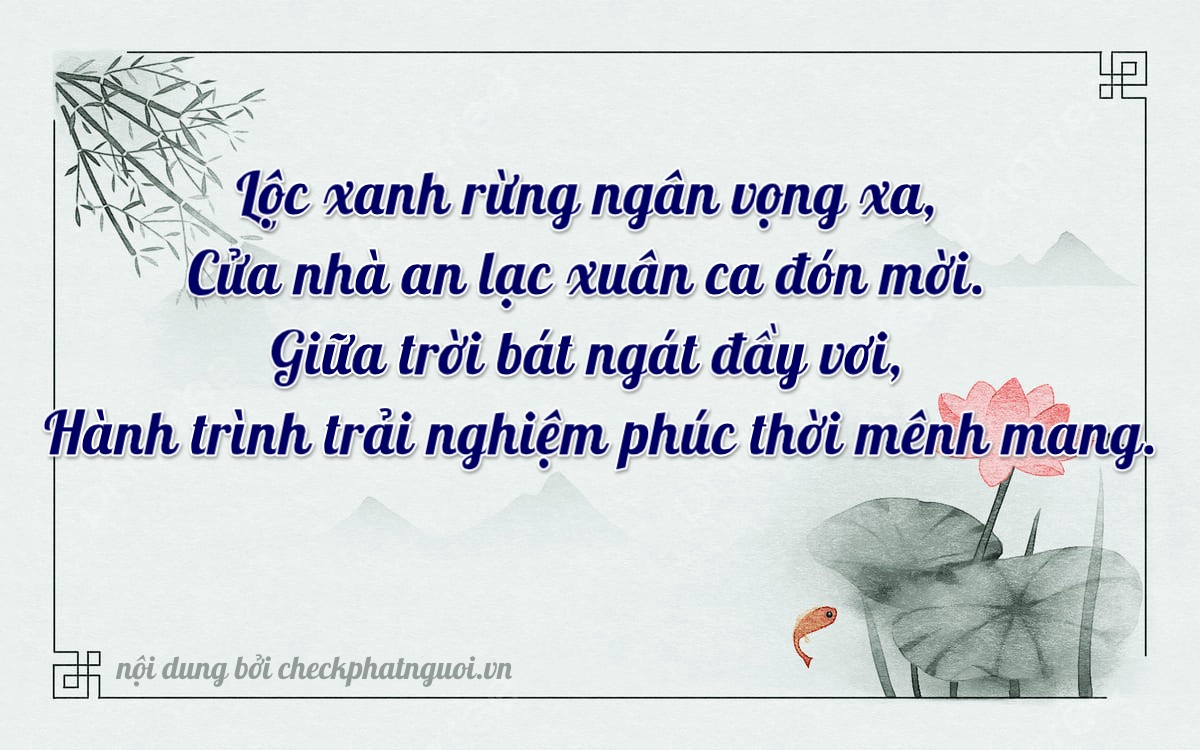 Bài thơ ý nghĩa cho <b>biển số 81A-43217</b> tại website checkphatnguoi.vn