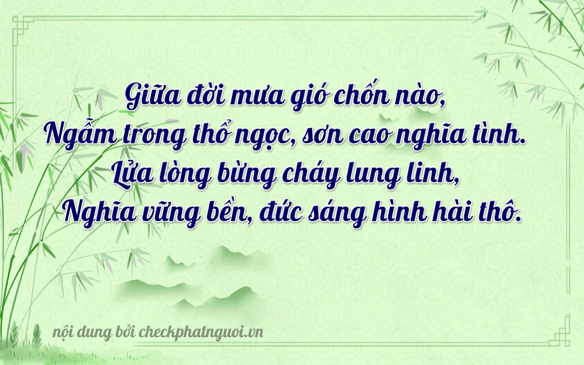 Bài thơ ý nghĩa cho <b>biển số 81A-43503</b> tại website checkphatnguoi.vn