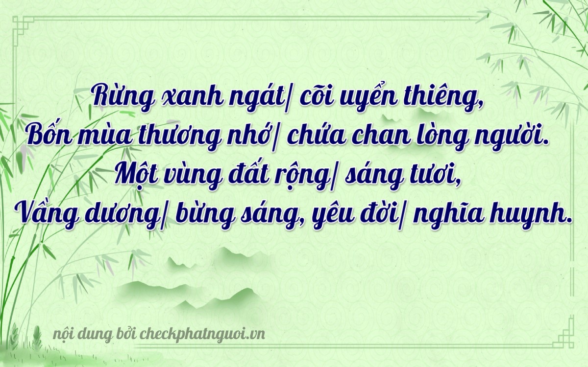 Bài thơ ý nghĩa cho <b>biển số 81A-44137</b> tại website checkphatnguoi.vn