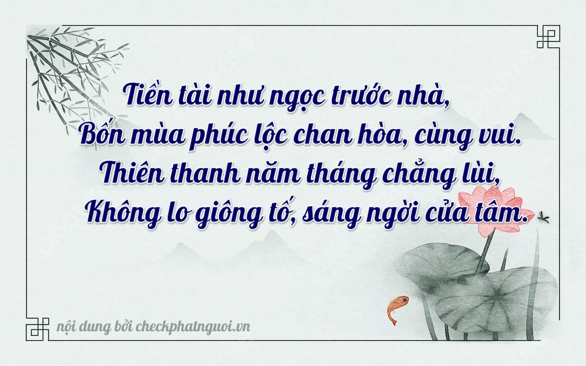 Bài thơ ý nghĩa cho <b>biển số 81A-45000</b> tại website checkphatnguoi.vn
