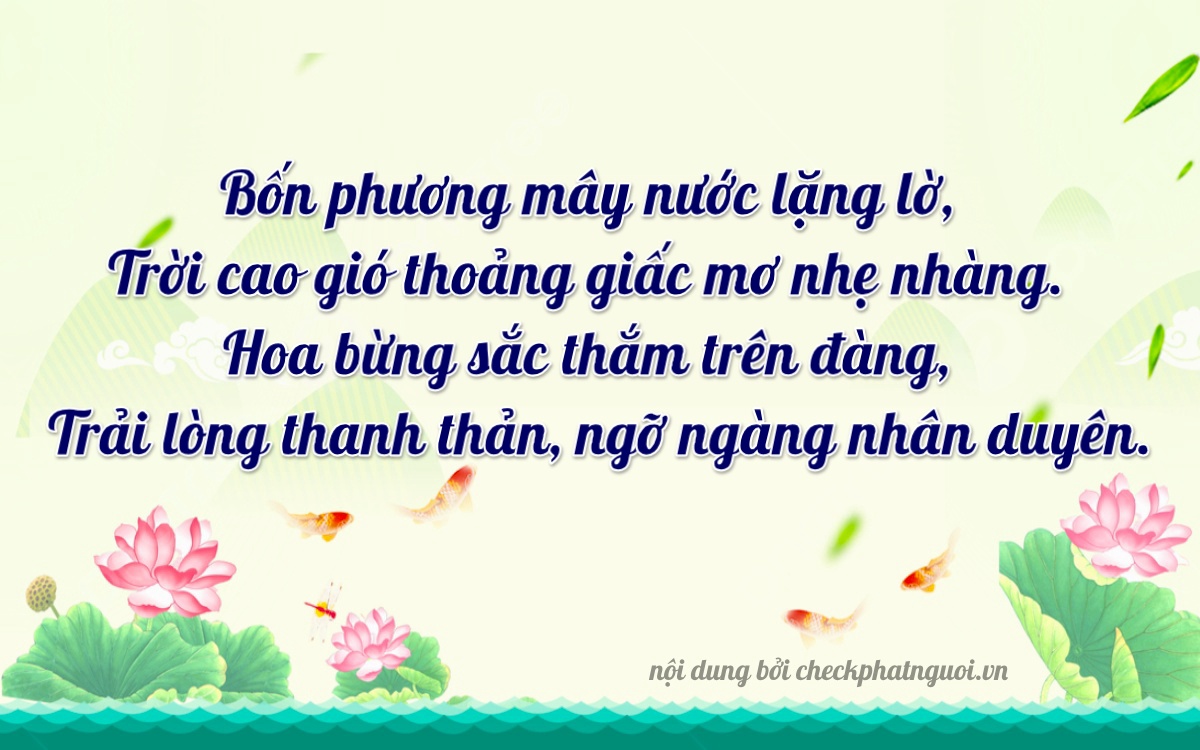 Bài thơ ý nghĩa cho <b>biển số 81A-45874</b> tại website checkphatnguoi.vn