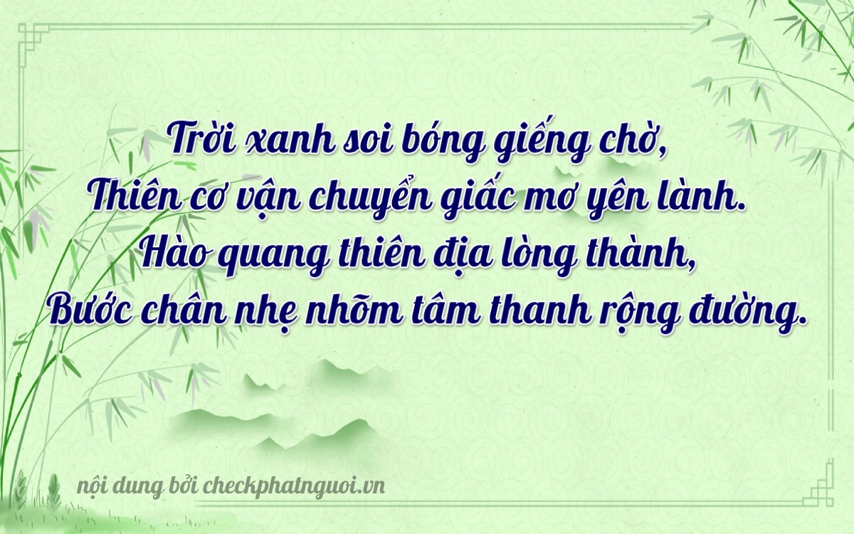 Bài thơ ý nghĩa cho <b>biển số 81A-54620</b> tại website checkphatnguoi.vn