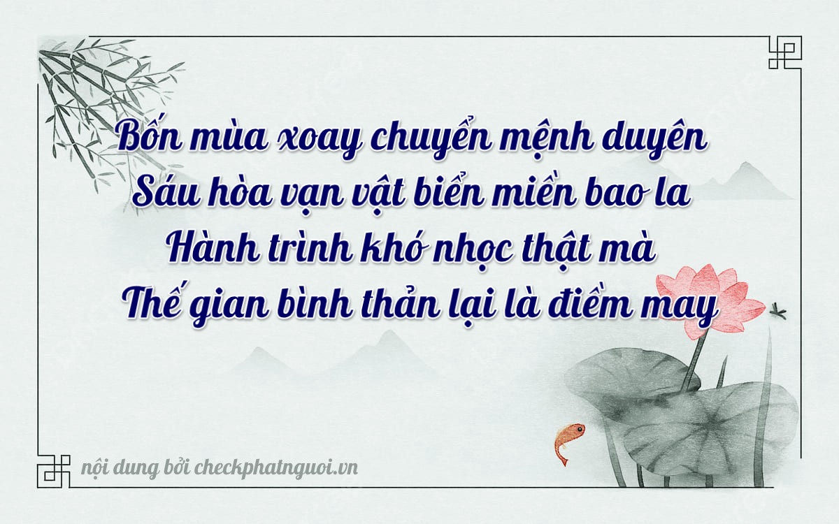 Bài thơ ý nghĩa cho <b>biển số 81A-64514</b> tại website checkphatnguoi.vn