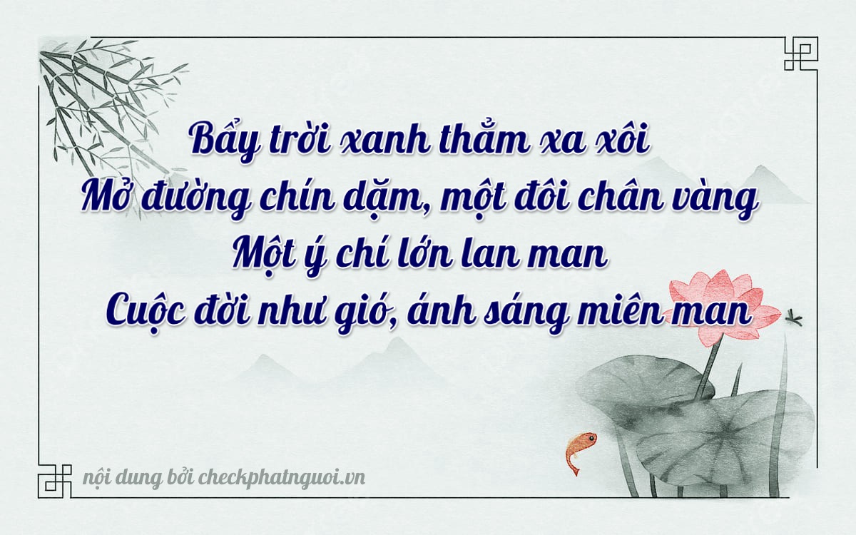 Bài thơ ý nghĩa cho <b>biển số 81A-71390</b> tại website checkphatnguoi.vn