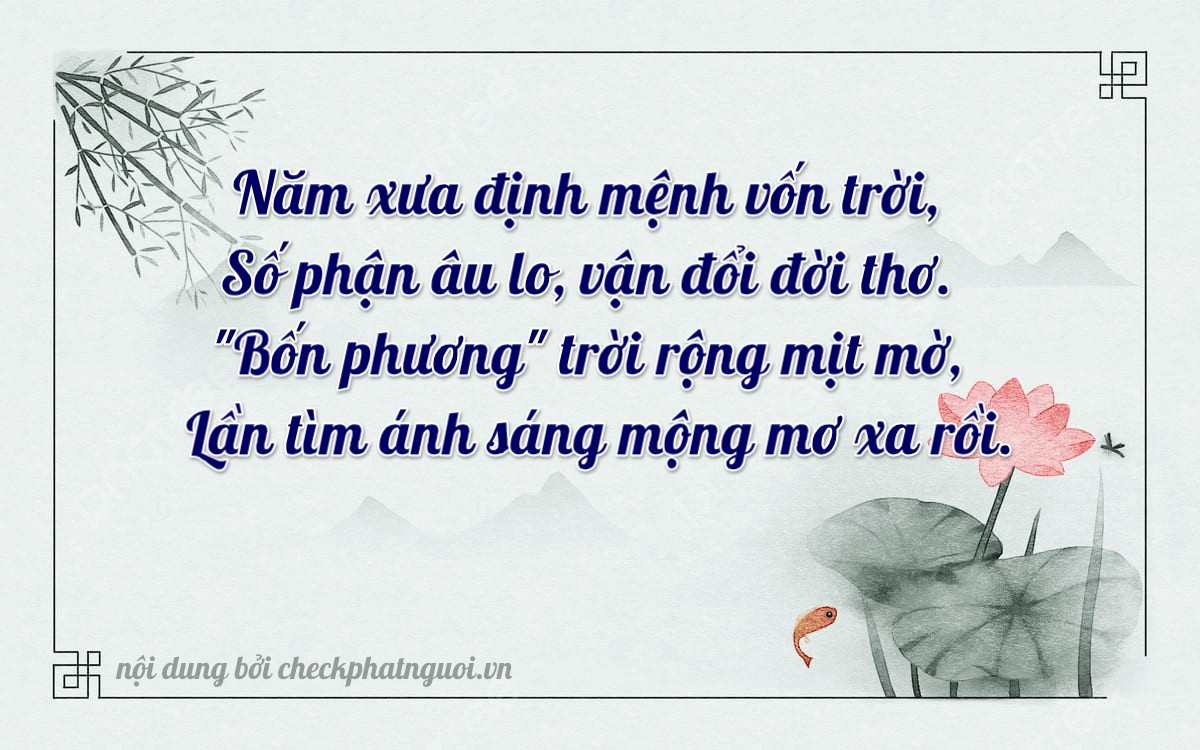 Bài thơ ý nghĩa cho <b>biển số 81AA-04112</b> tại website checkphatnguoi.vn