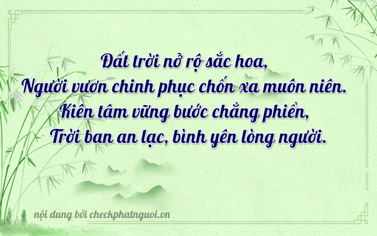 Bài thơ ý nghĩa cho <b>biển số 81AA-05721</b> tại website checkphatnguoi.vn