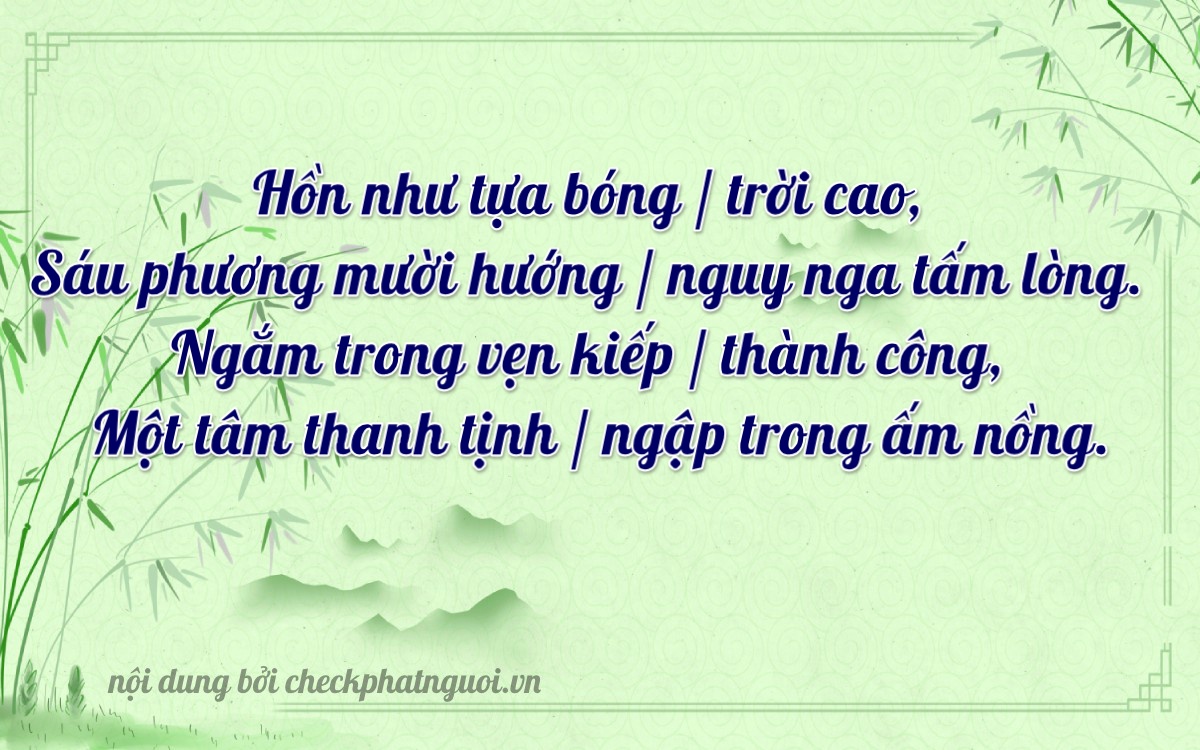 Bài thơ ý nghĩa cho <b>biển số 81AA-08631</b> tại website checkphatnguoi.vn