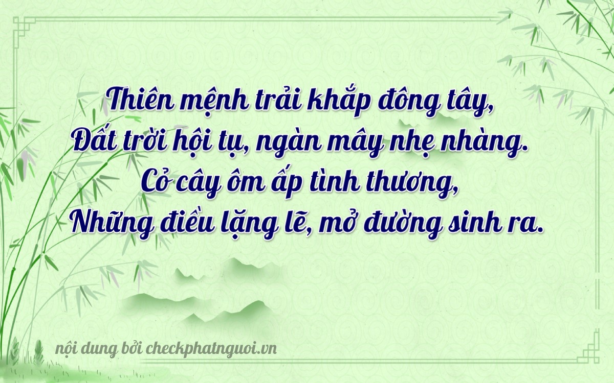 Bài thơ ý nghĩa cho <b>biển số 81AA-12185</b> tại website checkphatnguoi.vn