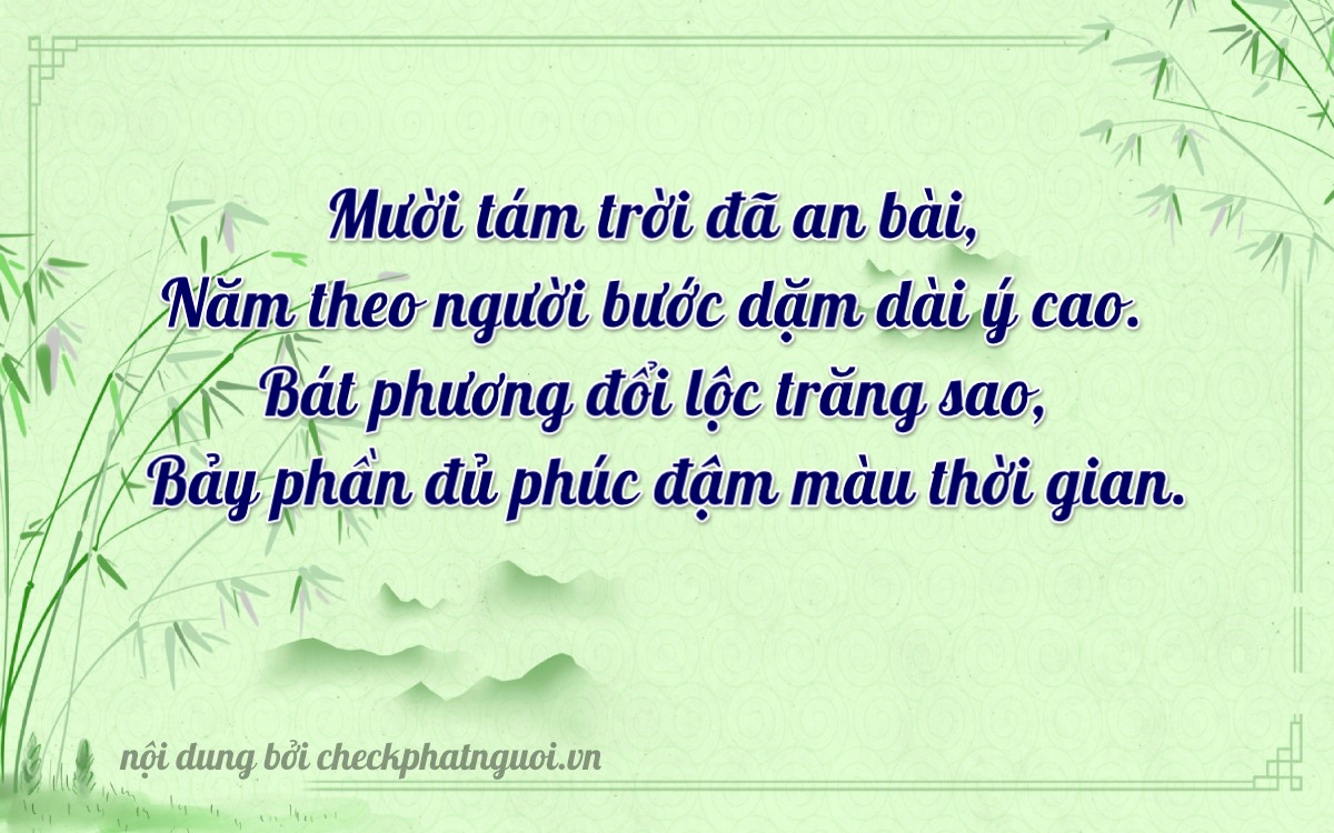 Bài thơ ý nghĩa cho <b>biển số 81AA-18587</b> tại website checkphatnguoi.vn