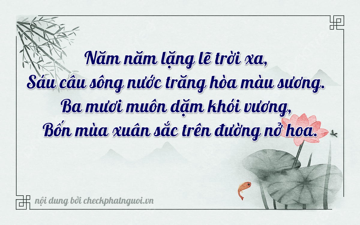 Bài thơ ý nghĩa cho <b>biển số 81AA-56349</b> tại website checkphatnguoi.vn