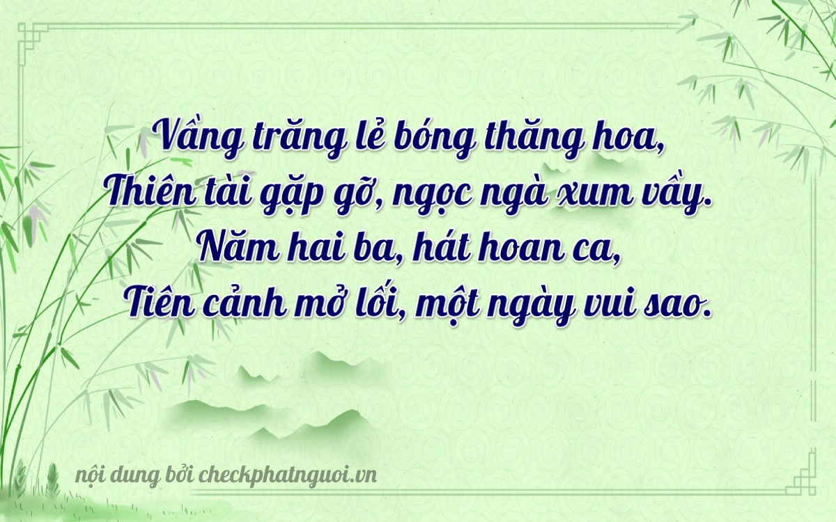 Bài thơ ý nghĩa cho <b>biển số 81AA-58032</b> tại website checkphatnguoi.vn