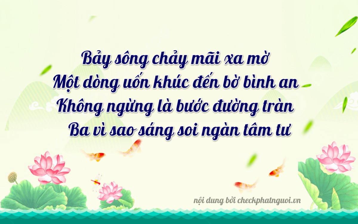 Bài thơ ý nghĩa cho <b>biển số 81AA-71036</b> tại website checkphatnguoi.vn
