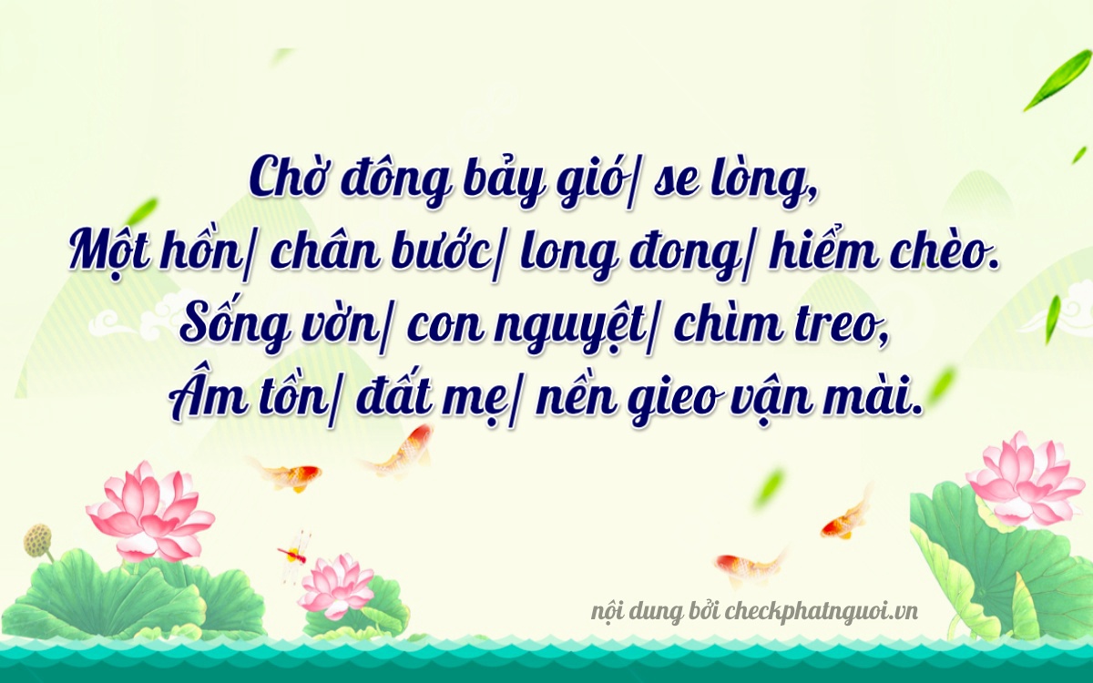 Bài thơ ý nghĩa cho <b>biển số 81AA-71151</b> tại website checkphatnguoi.vn