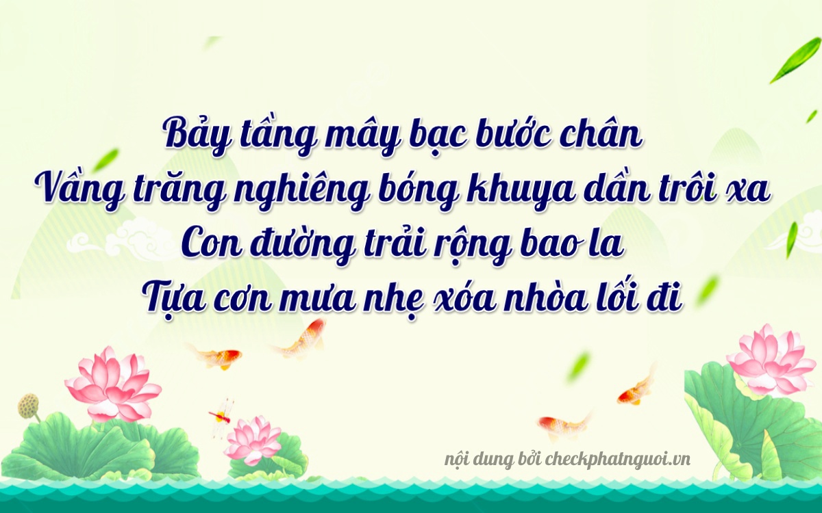 Bài thơ ý nghĩa cho <b>biển số 81AA-76347</b> tại website checkphatnguoi.vn