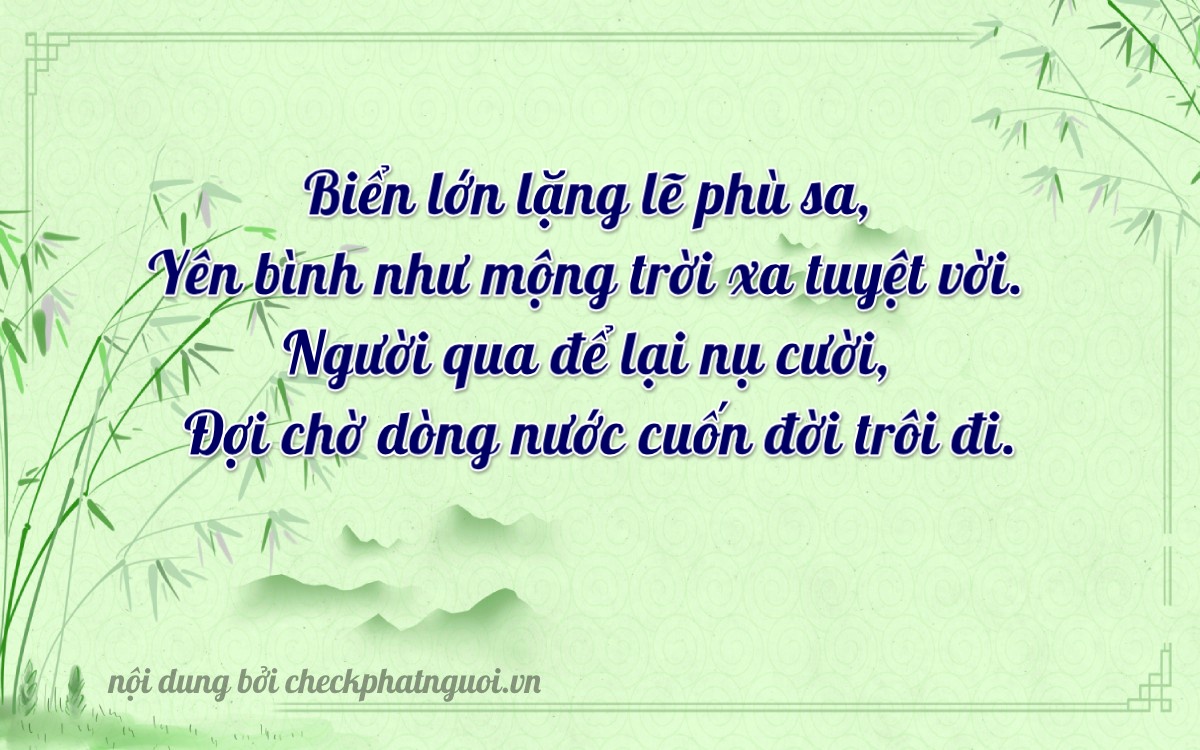 Bài thơ ý nghĩa cho <b>biển số 81AA-80611</b> tại website checkphatnguoi.vn