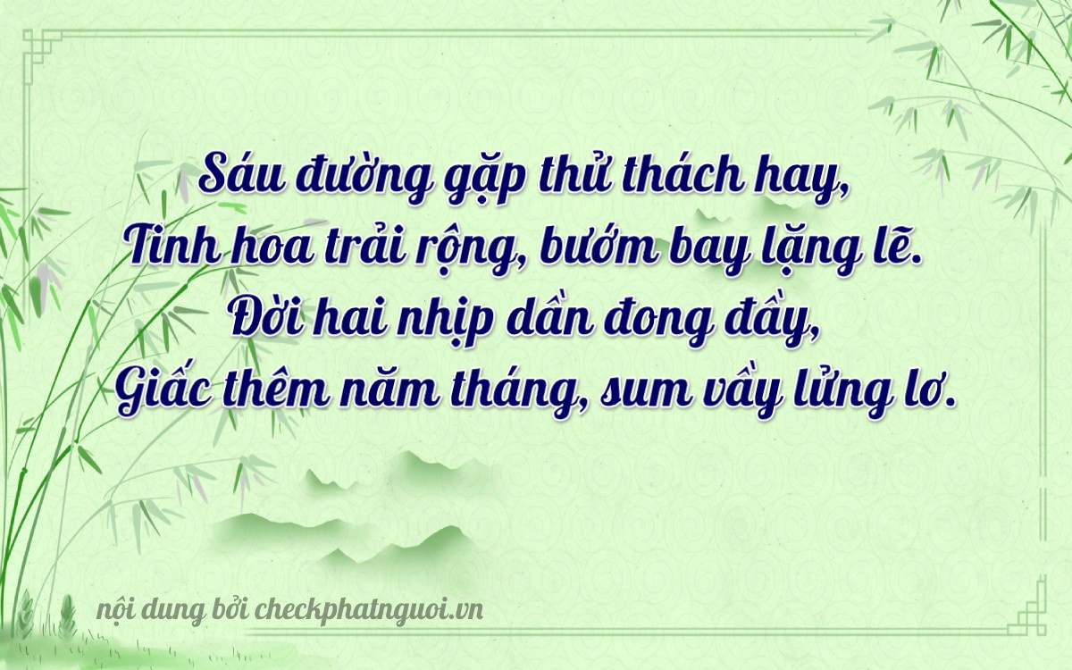 Bài thơ ý nghĩa cho <b>biển số 81AB-06868</b> tại website checkphatnguoi.vn