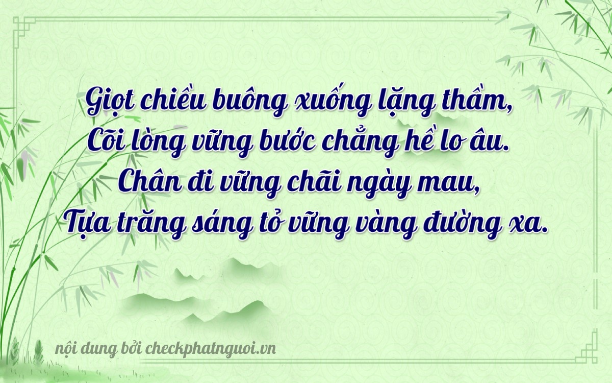 Bài thơ ý nghĩa cho <b>biển số 81AB-07891</b> tại website checkphatnguoi.vn