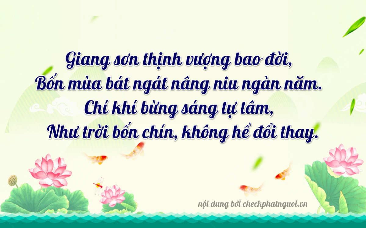 Bài thơ ý nghĩa cho <b>biển số 81AB-42914</b> tại website checkphatnguoi.vn