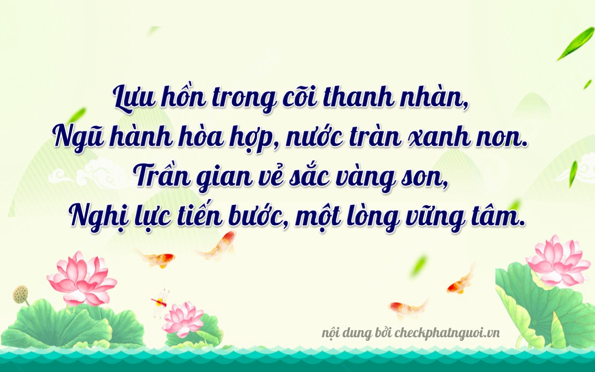 Bài thơ ý nghĩa cho <b>biển số 81AC-00214</b> tại website checkphatnguoi.vn