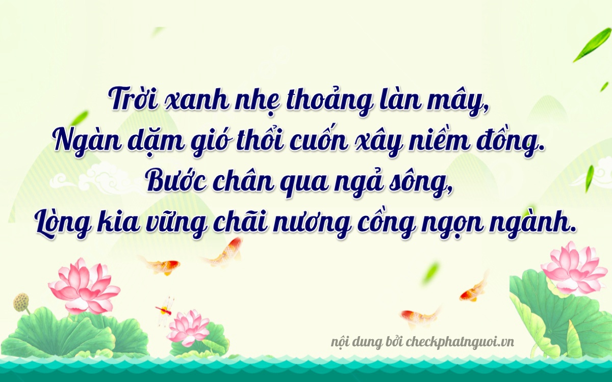 Bài thơ ý nghĩa cho <b>biển số 81AC-01188</b> tại website checkphatnguoi.vn