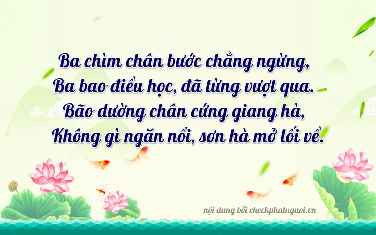 Bài thơ ý nghĩa cho <b>biển số 81AE-03330</b> tại website checkphatnguoi.vn