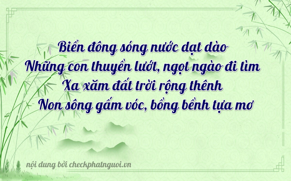 Bài thơ ý nghĩa cho <b>biển số 81AE-04528</b> tại website checkphatnguoi.vn