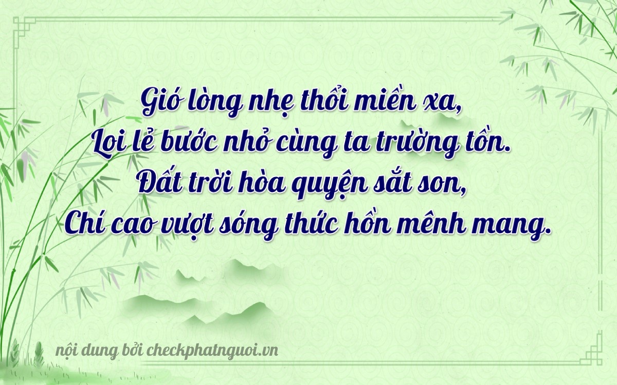 Bài thơ ý nghĩa cho <b>biển số 81AG-62327</b> tại website checkphatnguoi.vn