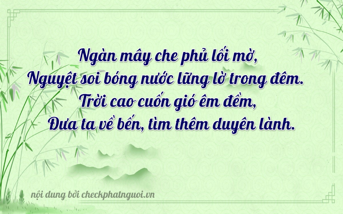 Bài thơ ý nghĩa cho <b>biển số 81AS-01104</b> tại website checkphatnguoi.vn