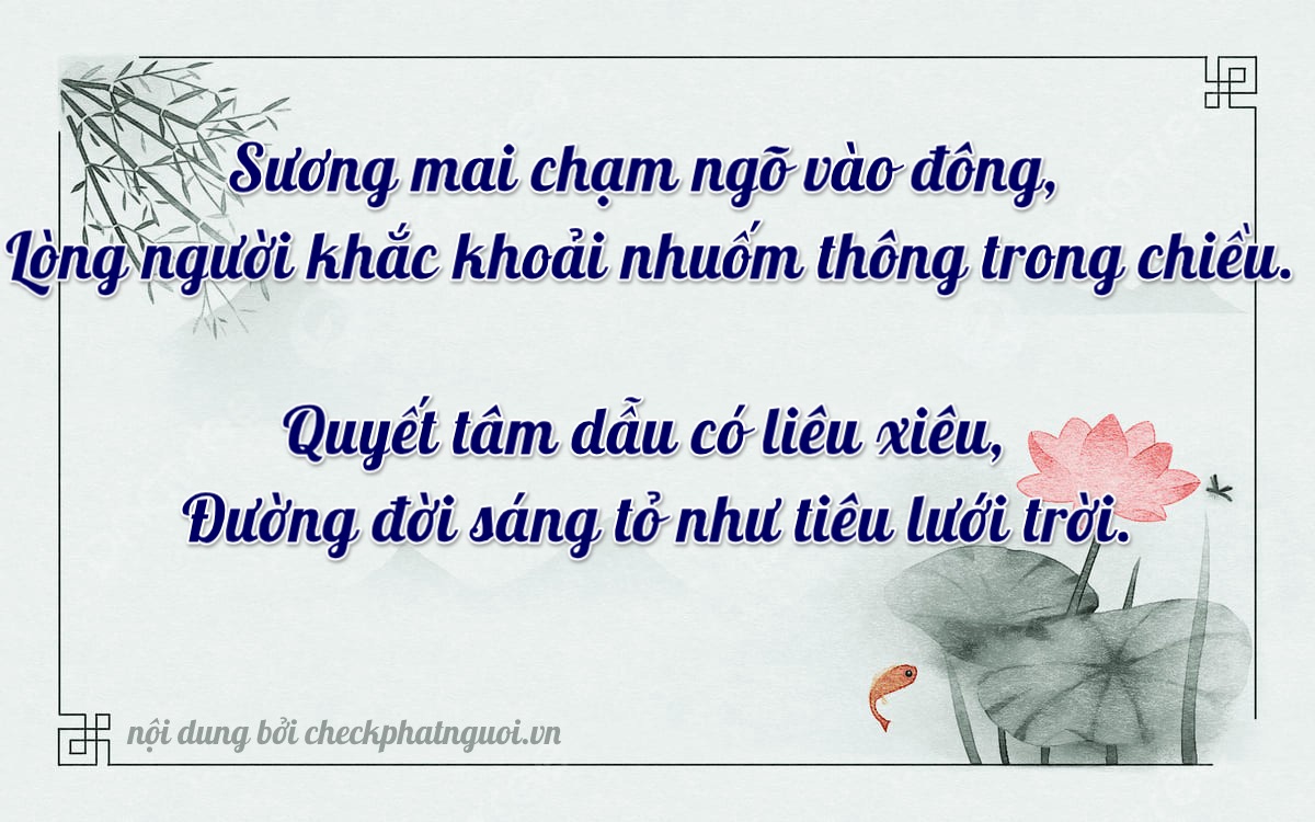 Bài thơ ý nghĩa cho <b>biển số 81AS-04853</b> tại website checkphatnguoi.vn