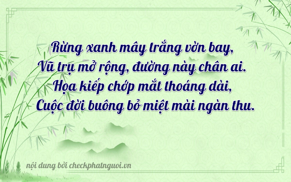 Bài thơ ý nghĩa cho <b>biển số 81AT-00963</b> tại website checkphatnguoi.vn