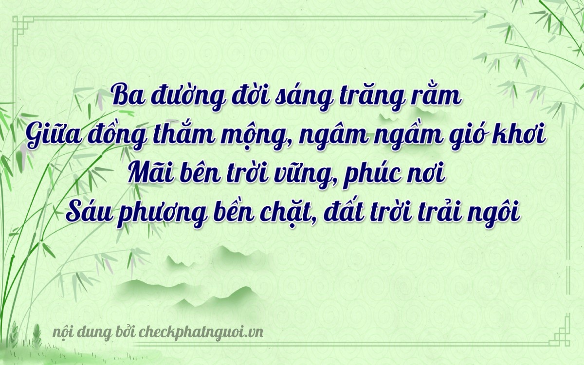 Bài thơ ý nghĩa cho <b>biển số 81AT-03277</b> tại website checkphatnguoi.vn