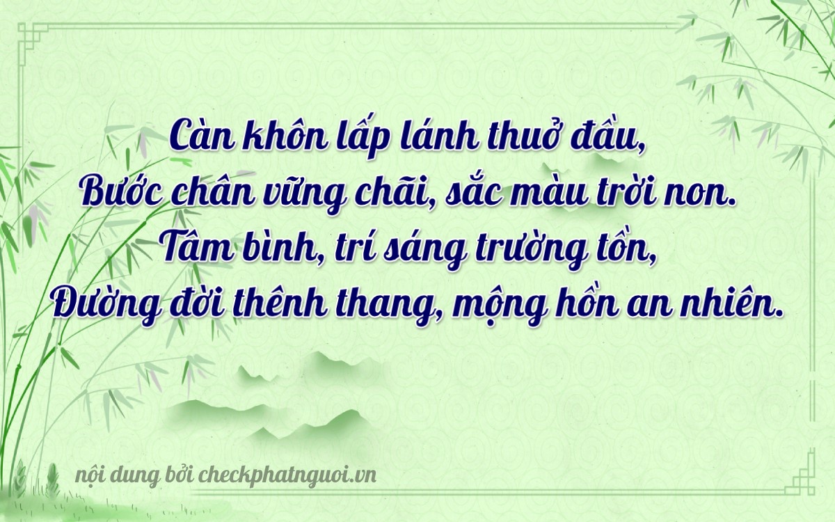 Bài thơ ý nghĩa cho <b>biển số 81AT-03722</b> tại website checkphatnguoi.vn