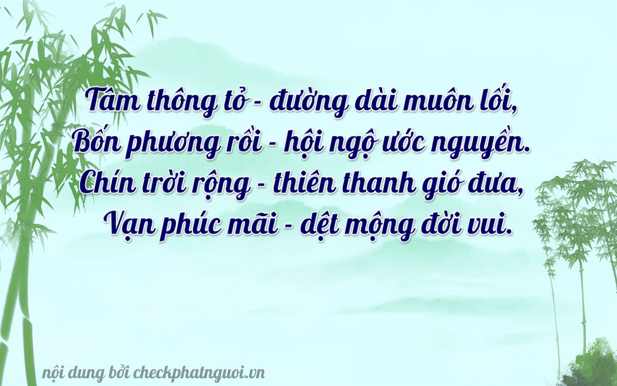 Bài thơ ý nghĩa cho <b>biển số 81AT-06894</b> tại website checkphatnguoi.vn