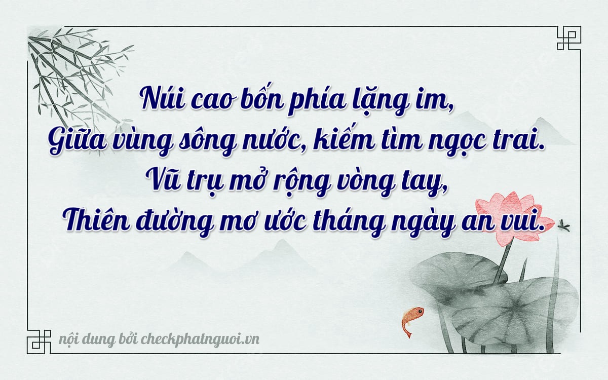 Bài thơ ý nghĩa cho <b>biển số 81AU-06441</b> tại website checkphatnguoi.vn