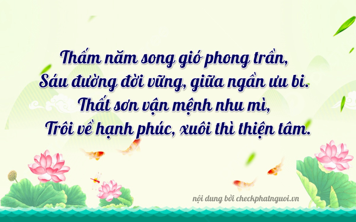 Bài thơ ý nghĩa cho <b>biển số 81AX-01276</b> tại website checkphatnguoi.vn