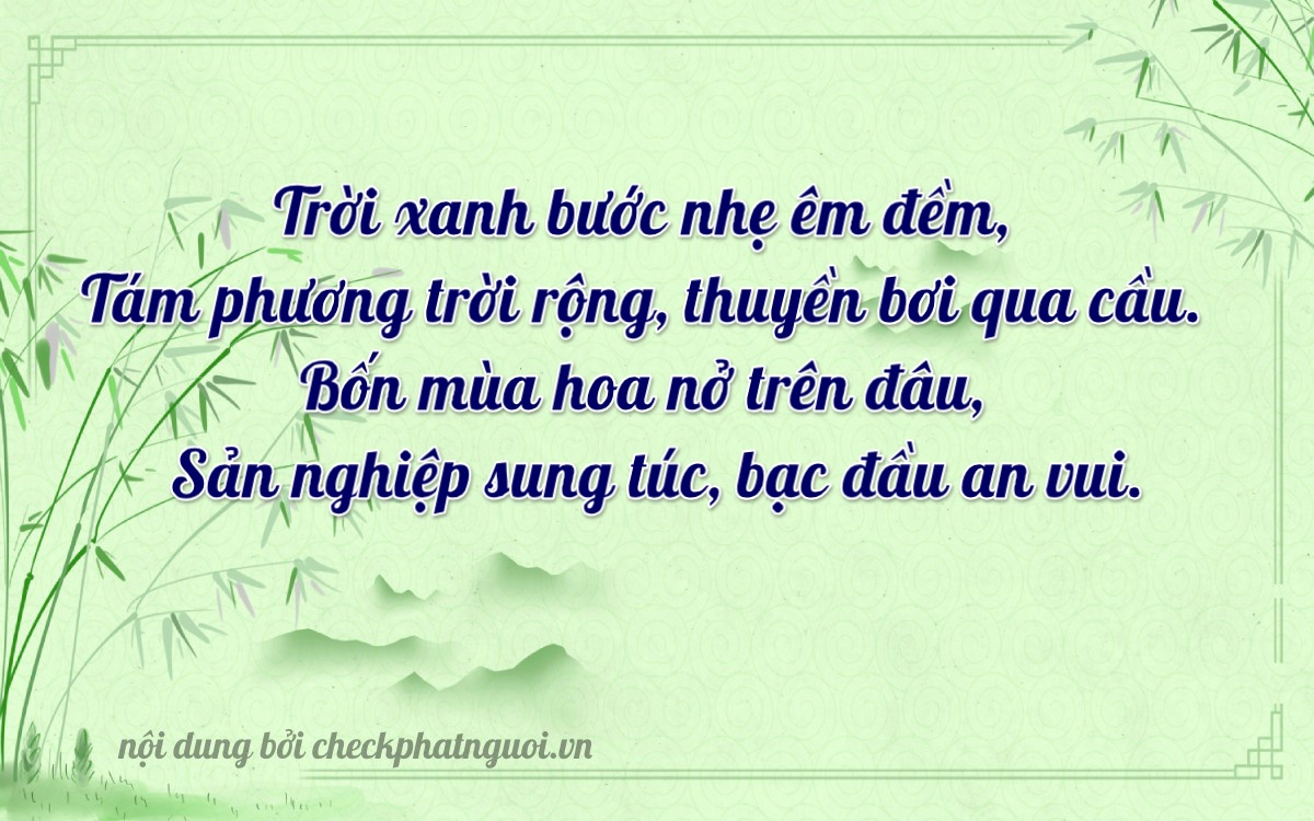 Bài thơ ý nghĩa cho <b>biển số 81AX-01842</b> tại website checkphatnguoi.vn