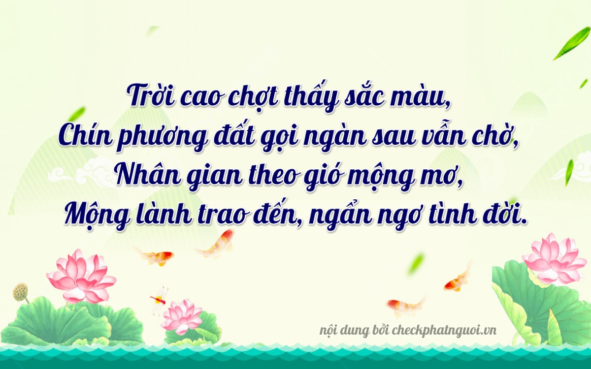 Bài thơ ý nghĩa cho <b>biển số 81AX-06147</b> tại website checkphatnguoi.vn