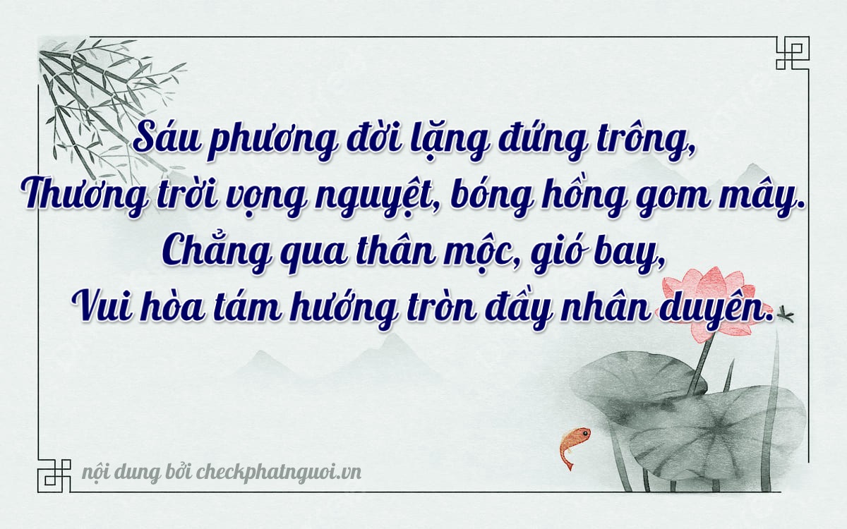 Bài thơ ý nghĩa cho <b>biển số 81AX-06168</b> tại website checkphatnguoi.vn