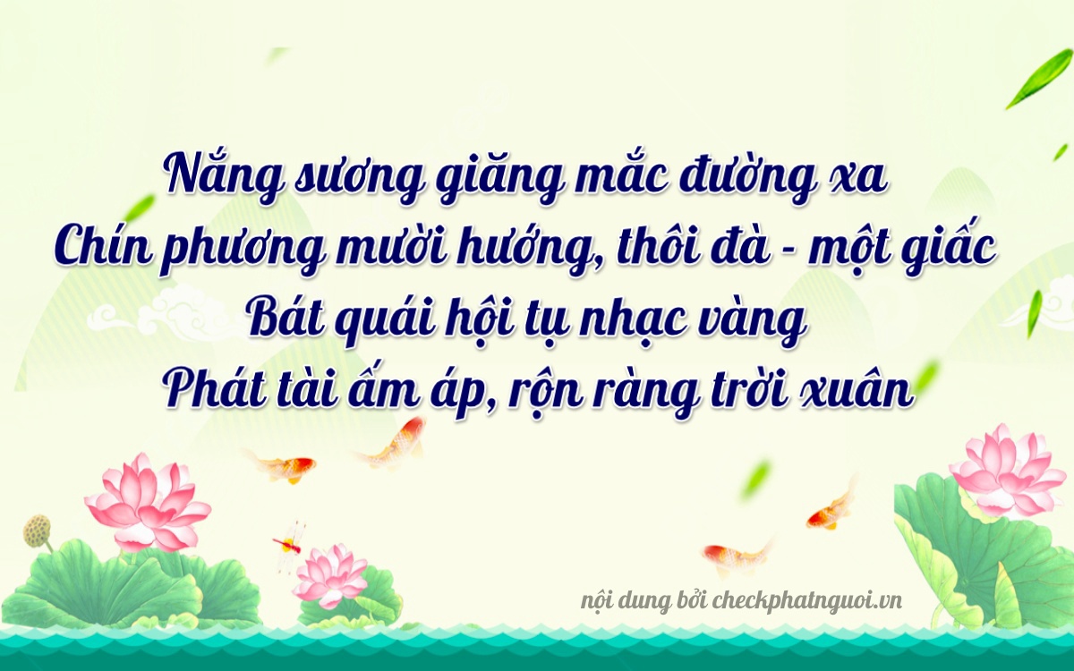 Bài thơ ý nghĩa cho <b>biển số 81AX-06988</b> tại website checkphatnguoi.vn