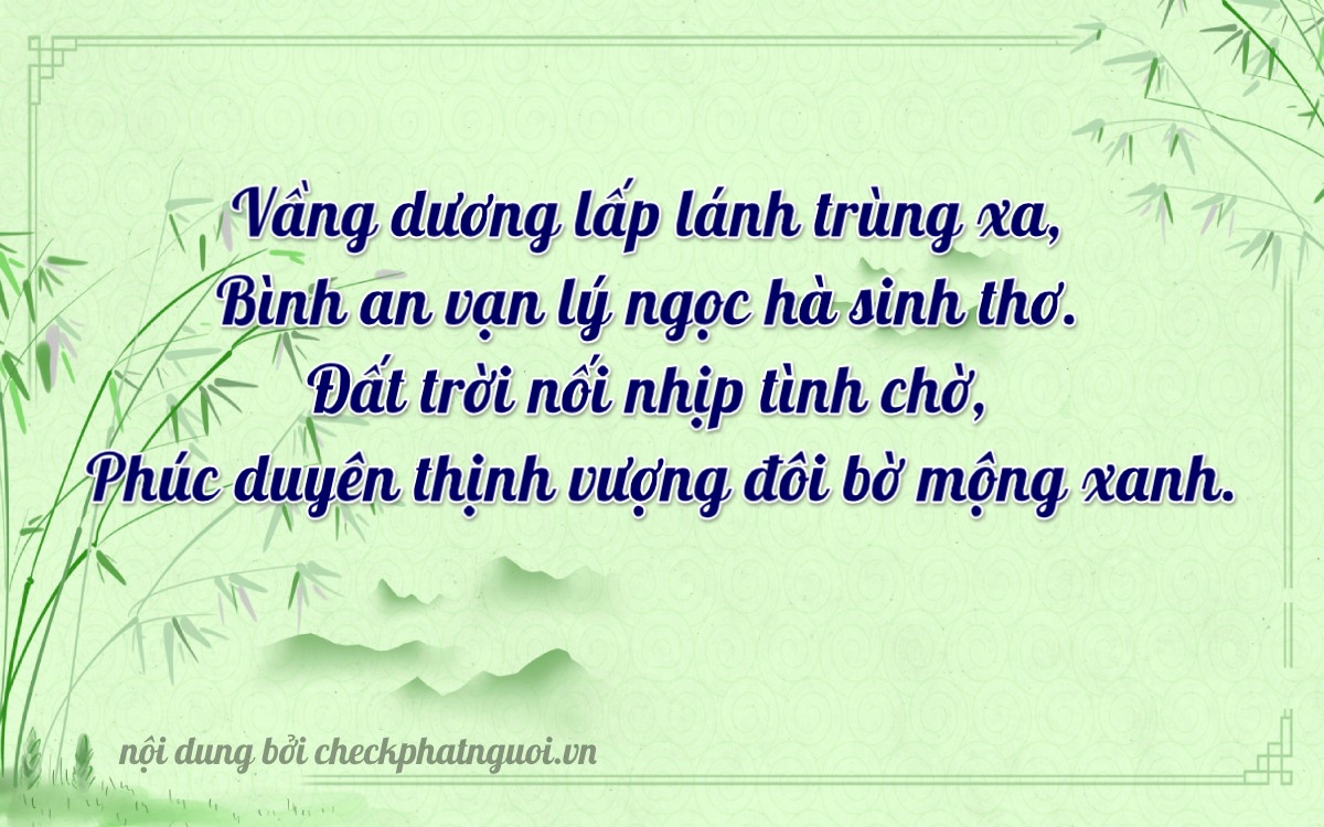 Bài thơ ý nghĩa cho <b>biển số 81AX-07564</b> tại website checkphatnguoi.vn