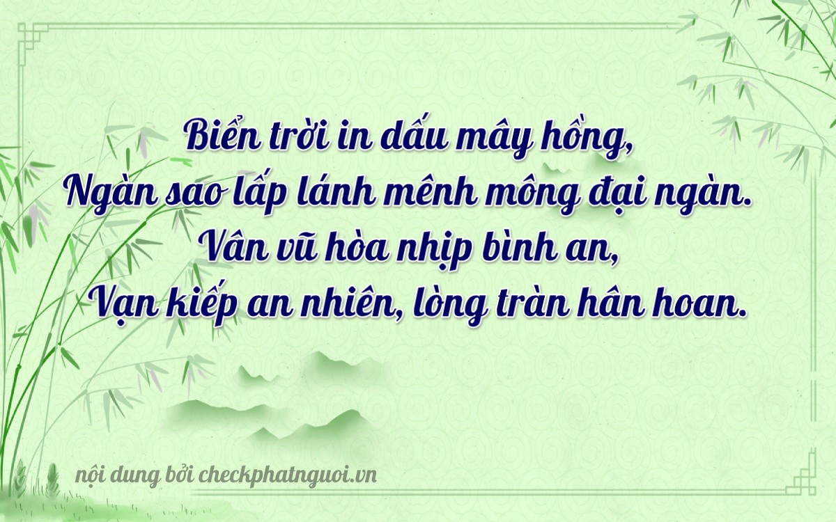 Bài thơ ý nghĩa cho <b>biển số 81AX-11134</b> tại website checkphatnguoi.vn