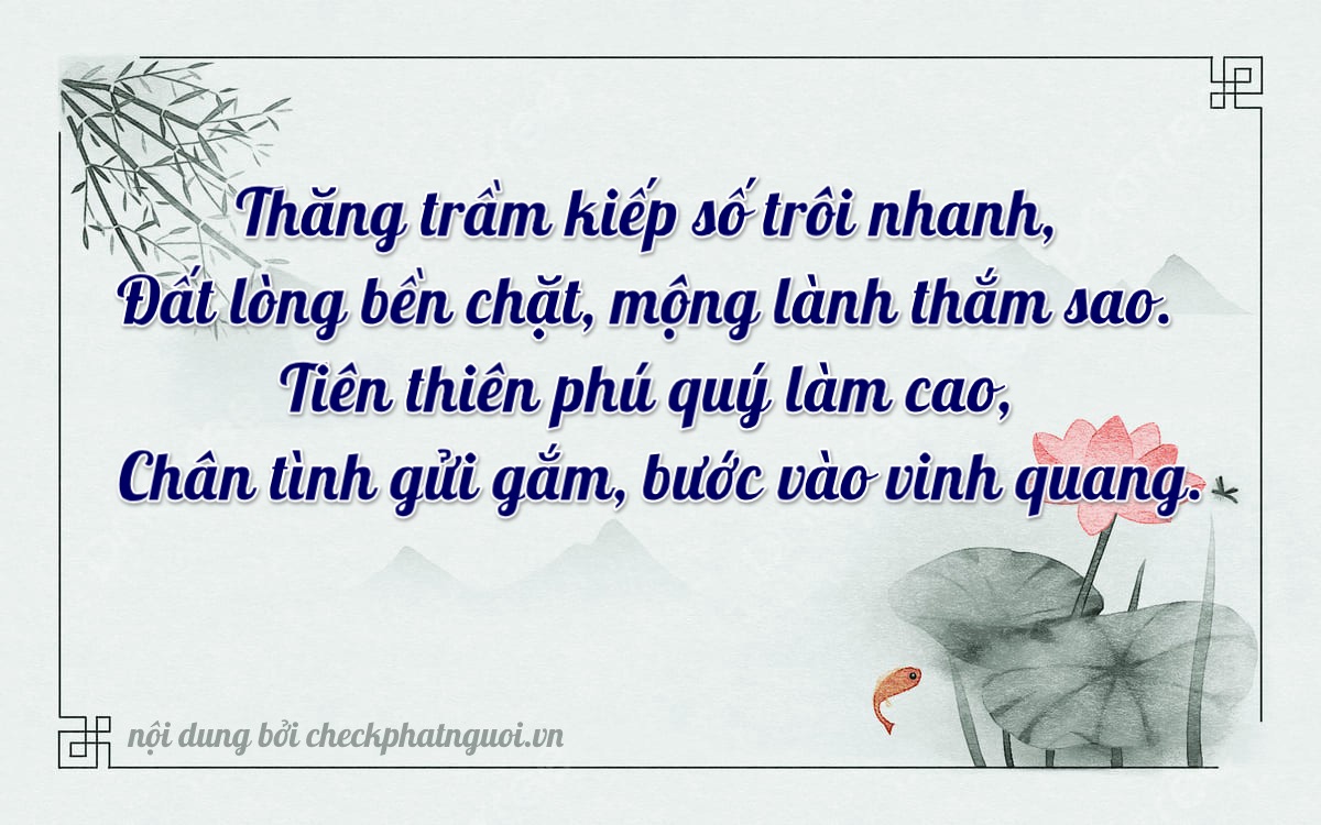 Bài thơ ý nghĩa cho <b>biển số 81B1-35052</b> tại website checkphatnguoi.vn
