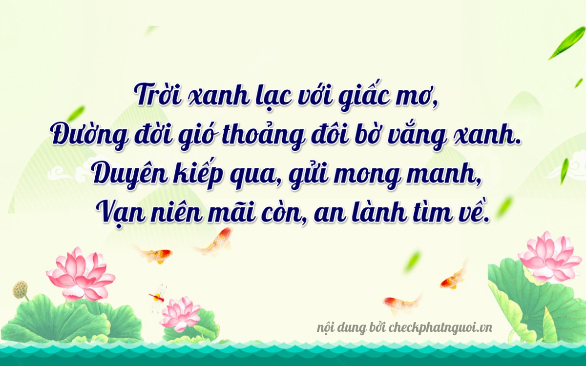 Bài thơ ý nghĩa cho <b>biển số 81B1-49020</b> tại website checkphatnguoi.vn