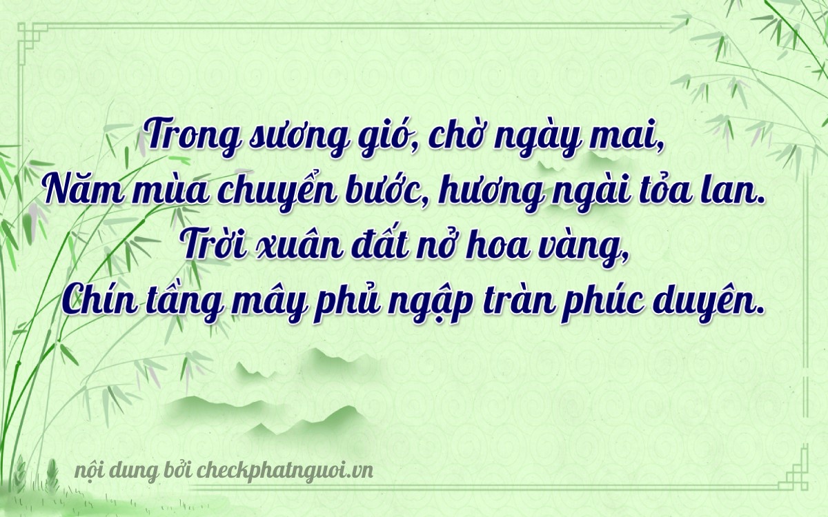 Bài thơ ý nghĩa cho <b>biển số 81B1-50390</b> tại website checkphatnguoi.vn
