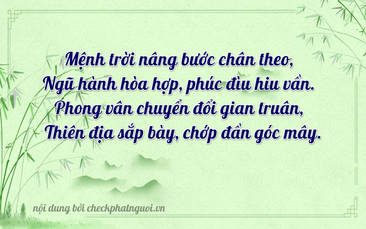 Bài thơ ý nghĩa cho <b>biển số 81B1-52736</b> tại website checkphatnguoi.vn