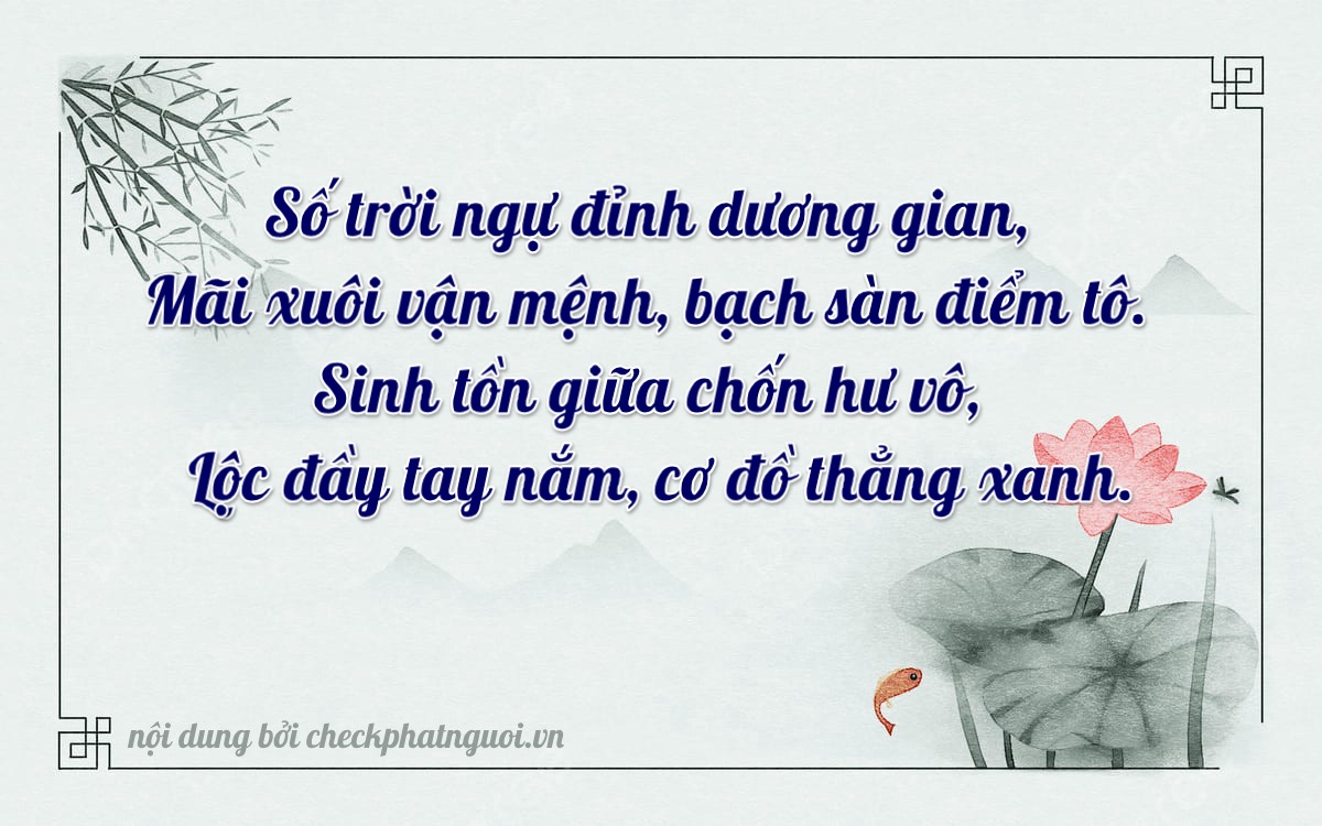 Bài thơ ý nghĩa cho <b>biển số 81B1-66862</b> tại website checkphatnguoi.vn